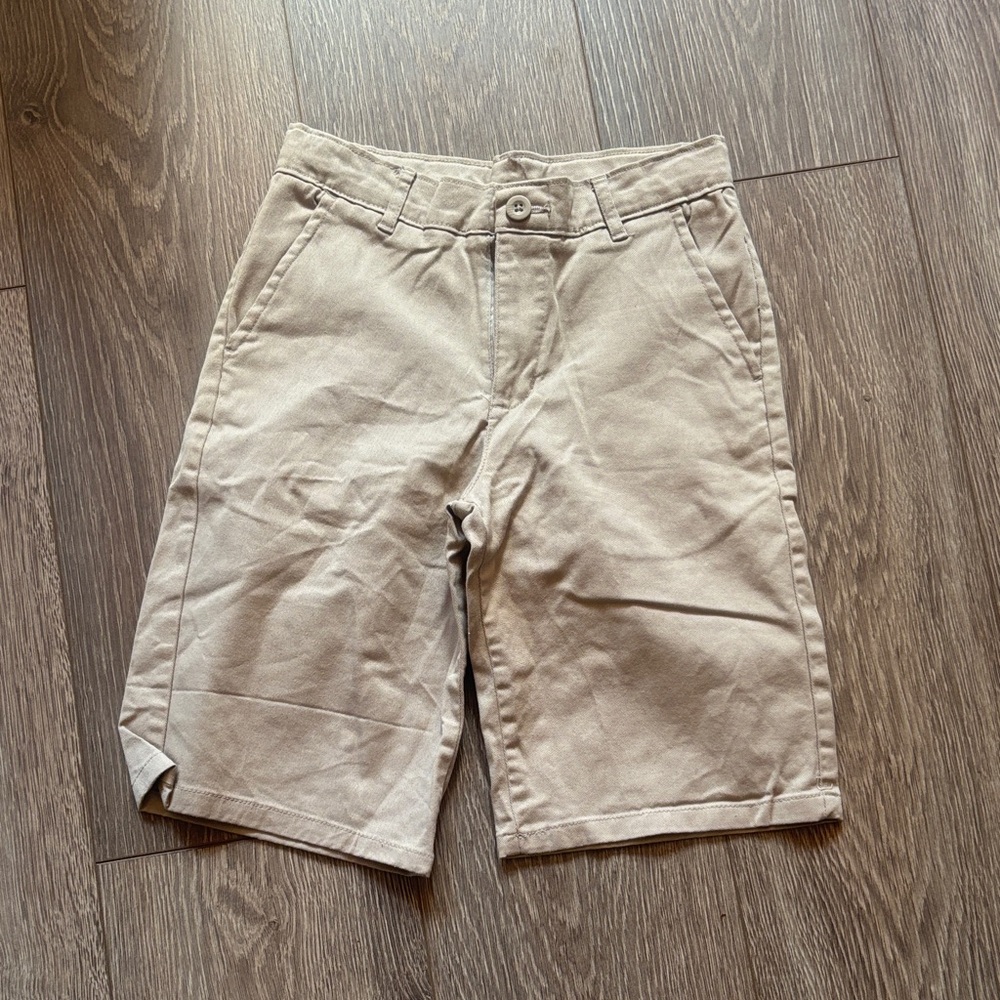 Nautica Boys Beige Flat Front Shorts